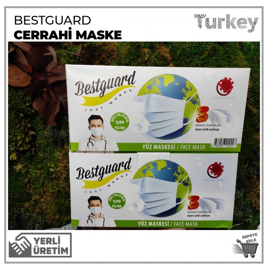 Bestguard Hakiki 3 Katlı Maske